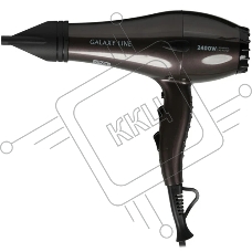 Фен для волос Galaxy Line GL 4343, коричневый, 2400 Вт, АС-мотор, 2 скорости потока воздуха, 3 температурных режима, функция 