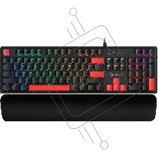 Клавиатура A4Tech Bloody S515R механическая черный USB for gamer LED (подставка для запястий) (S515R FIRE BLACK)