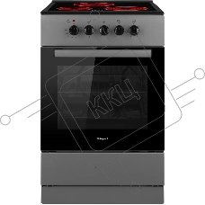 Плита электрическая Weissgauff WES E2V05 S серый, конфорок 3 электрических, духовка 50 л, 50 см x 85 см x 56 см