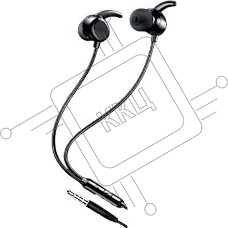 Наушники AKSBERRY (6920680834464) АM10 Sport с микрофоном, черный