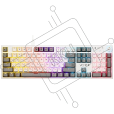 Клавиатура проводная механическая Defender Dasher GK-472 RU,белый/серебро