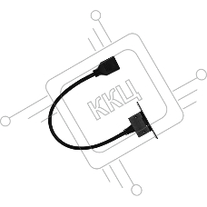 Модуль-переходник [WRTS-MDP] Wize Wize mini Display Port для врезного лючка в стол