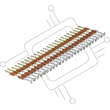 Гвозди Denzel для пнев. нейлера (оцинк.), длина - 50 мм, диам. - 2,9 мм, 2000 шт.