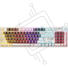 Клавиатура проводная механическая Defender Dasher GK-472 RU,серый/белый