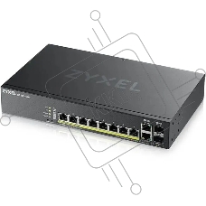 Коммутатор ZYXEL GS2220-10HP, 8×1 Гбит/с + 2×Combo (SFP/RJ-45), 8×PoE+ (180 Вт), L2+, управляемый