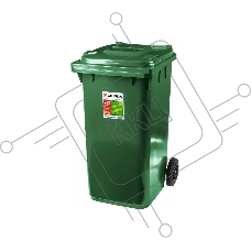 Мусорный контейнер с колёсами, GRINDA МК-240 240 л