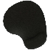 Коврик для мыши с подушкой под запястье Gembird MP-WR-BLACK, черный, 225х195х5мм, ткань+резина, блистер