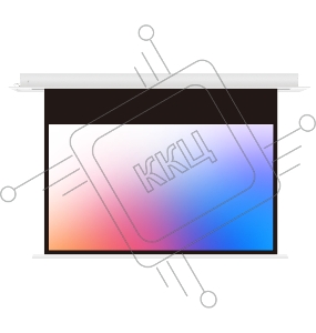 Встраиваемый экран с электроприводом Lumien Master Recessed Control 133х230 см (раб.область 125х222 см) (100") Matte White чёрн.кайма по периметру, черн.кайма сверху 48 см, триггер, RS232, IR, RF управл.в комплекте, цвет корпуса белый 16:9