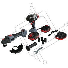 Аккумуляторный бесщеточный НАБОР 2в1 PROFIPOWER ProfiSet-2H20 (Li-ion-2шт 20В, 4.0Ач, З/У, коробка, E0080, E0186)