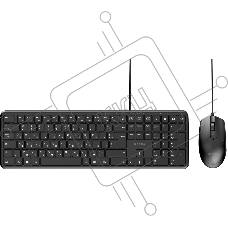 Комплект клавиатура+мышь Nerpa NRP-KG100-W-BLK проводной, USB, 1000 DPI, чёрный
