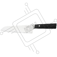 Нож Rondell Spata RD-1139, сантоку, 178мм, стальной, черный