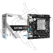 Материнская плата ASRock N100DC-ITX, BGA1264, Intel SoC, 1xDDR4, 2xSATA, 1xM.2, 1xPCIe 3.0 x4, 1xHDMI, 1xVGA, 1x 1Gb LAN, 2xUSB-A 3.2 Gen 1, 4xUSB-A 2.0, 3x3.5 мм, 7.1, Mini-ITX