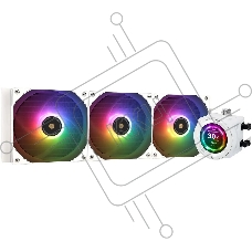 Система водяного охлаждения Thermalright Core Vision 360 ARGB Soc-AM5/AM4/1200/1700/1851 белый 4-pin 28.1dB Al LCD Ret (C-VISION-360-WH-ARGB)