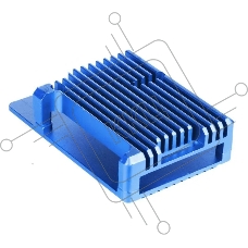 Корпус Qumo Aluminum case without fan,  Raspberry Pi 4, blue(RS003)