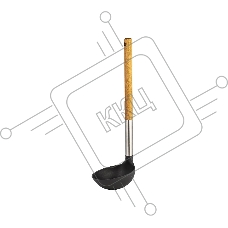 Половник LARA LR07-100 нейлон, ручка деревянная (акация), стальной больстер