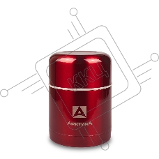 Термос Арктика 302-500 красный, широкое горло 0,5 л для супа и еды, холод/тепло 12 ч