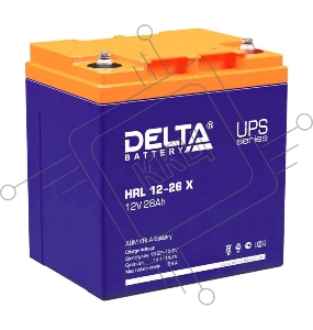 Аккумуляторная батарея Delta HRL 12-26 X напряжение 12В, емкость 28Ач (165х125х175mm)