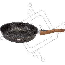 Сковорода Kukmara Granit ultra сго262а, 26см, съемная ручка, без крышки, серый