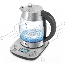 Чайник BQ KT1703G черный/стальной, Мощность: 2200 Вт, Oбъем: 1.7 л