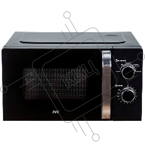 Микроволновая печь JVC JK-MW146M черный/серебристый, 20 л, 700 Вт, переключатели - поворотный механизм