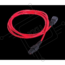 Шнур питания с фиксатором REM IEC 60320 C13/IEC 60320 C14, 10 А/250 В (3 * 1,0), длина 3 м, красный R-10-Cord-C13-C14-3-Red