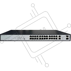 Коммутатор Origo OS2228P/370W/B1A, 26×1 Гбит/с (24 PoE+) + 2×1 Гбит/с SFP, неуправляемый