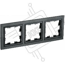 Рамка 3-местная IEK BRITE РУ-3-БрЧ черный