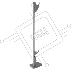 Напольный кронштейн Pianoforte 500, серебристый