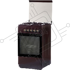 Плита комбинированная Flama L FK 1412 коричневый, конфорок 4 газовых, духовка 50 л, 50 см x 85 см x 60 см