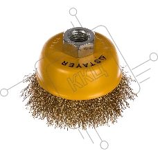 Кордщетка STAYER 35125-075_z01  чашечная витая латунированная стальная проволока 0.3мм 75мм/М14