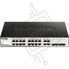 Управляемый L2 коммутатор D-Link DGS-1210-26/FL2A с 24 портами 10/100/1000Base-T и 2 портами 1000Base-X SFP