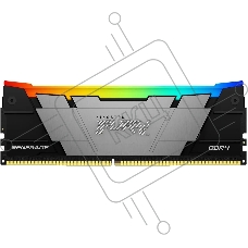 Оперативная память Kingston Fury Renegade, DDR4, 8GB (1x8GB), 3600MHz, CL16, с радиатором, RGB, серебристый/черный