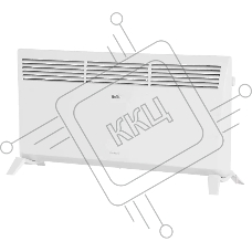 Конвектор электрический Ballu BEC/SEM-2000 белый, 2000 Вт, 25 м2, термостат