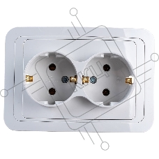 Розетка 2-м CLASSICO с заземл. 2128 бел. ASD / IN HOME 4680005959921