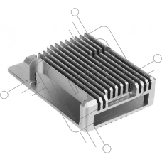Корпус Qumo Aluminum case without fan,  Raspberry Pi 4, silver(RS001)