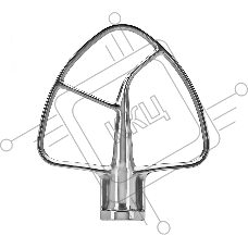 Стальная лопатка для чаши KitchenAid 5KSM5THFBSS 4.8 / 4.7 / 4.3 / 3 л, нержавеющая сталь
