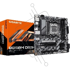 Материнская плата Gigabyte B850M DS3H, AM5, AMD B850, 4xDDR5, 4xSATA, 2xM.2, 1xPCIe 5.0 x16, 1xPCIe 3.0 x4, 1xHDMI, 2xDP, 1x 2.5Gb LAN, 3xUSB-A 3.2 Gen 1, 1xUSB-A 3.2 Gen 2, 4xUSB-A 2.0, 1xUSB-C 3.2 Gen 2, 3x3.5 мм, 7.1, mATX
