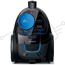Пылесос Philips PowerPro Compact FC9350/01 черный/синий, 360/1800 Вт, уборка сухая, пылесборник контейнер, 1.5 л