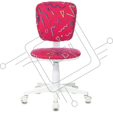 Кресло детское Бюрократ CH-W204NX Sticks 05 малиновый, крестовина пластик, пластик белый