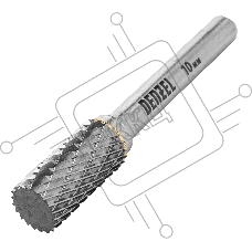 Борфреза по металлу Denzel твердосплавная, цилиндрическая, тип-А, 10 мм