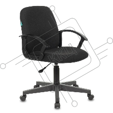 Кресло компьютерное Бюрократ CH-808-LOW/#B 3С11 черный, низкая спинка, сиденье на пиастре