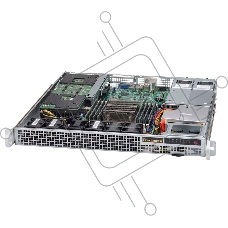 Компьютерный корпус 1U, Support WIO MB, max MB size 12.3