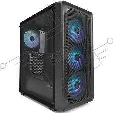 Компьютерный корпус XASTRA A407 4ARGb Black ATX/Mesh/ tempered glass / 4x120мм ARGb PWM fans/ A407-4FC12A