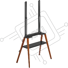 Подставка для телевизора Cactus CS-ST3645BKWN черный/орех, 43