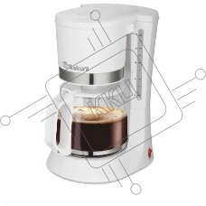 Кофеварка капельная Sakura SA-6117W белый, исп. кофе - молотый, 1.2 л, 700 Вт.