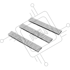 Скоба PNS 90/20S для пневмостеплера ANG 210R, узкая, тип 90 (18GA), длина 20 мм, ширина 5,7 мм, сечение 1,25х1мм, сталь, 5000 шт.