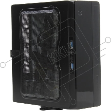 Компьютерный корпус Powerman <EQ101BK> slim ATX 200W Black 6117857 (8cm Fan, 2* USB 3.0, Audio, PM-200ATX-PRO APFC)