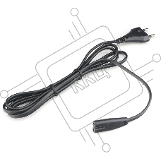 Шнур PowerCube ШВВП-АП 2*0,75 S52C7-250-2,5-1,8, черный, 1,8 м , S52 - C7, 2-pin