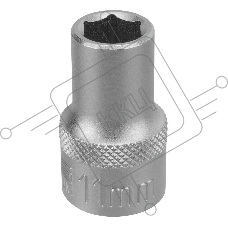 Головка торцевая Stels 11 мм, 6-гранная, CrV, под квадрат 1/2