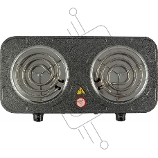 Плита настольная электрическая Homestar HS-1105 серый, 2 кВт, ТЭН, конфорки - 2, эмаль, поворотные переключатели